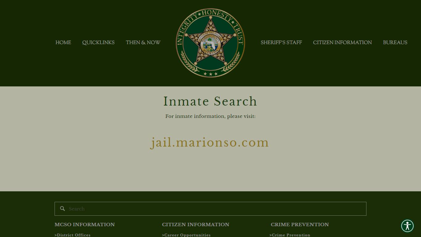 INMATE SEARCH — Marion County Sheriff's Office